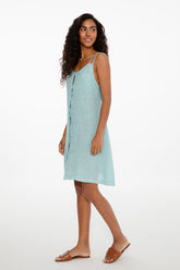 Blue Siesta mini linen dress
